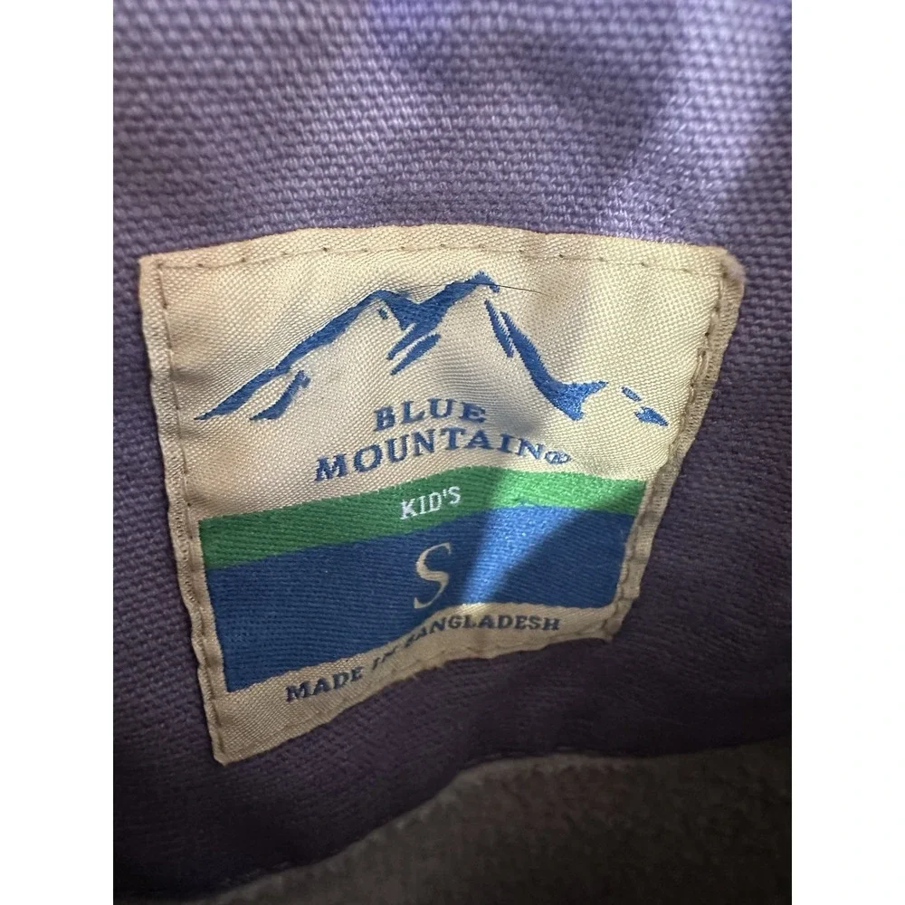 Kid's Blue Mountain Jacket Sherpa Lined Lavender Purple Hooded Youth Sz S 6-8
